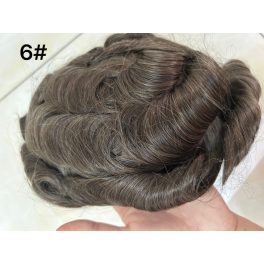 Férfi valódi haj toupee barna
