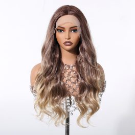Hosszú hullámos invisible lace front paróka