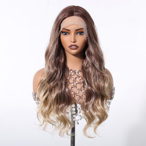 Hosszú hullámos invisible lace front paróka