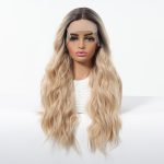 Szintetikus női paróka szőke Invisible lace front