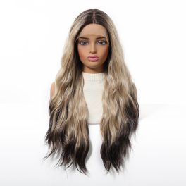 Hosszú hullámos invisible lace front paróka 