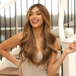 Szintetikus női paróka világos barna Invisible lace front