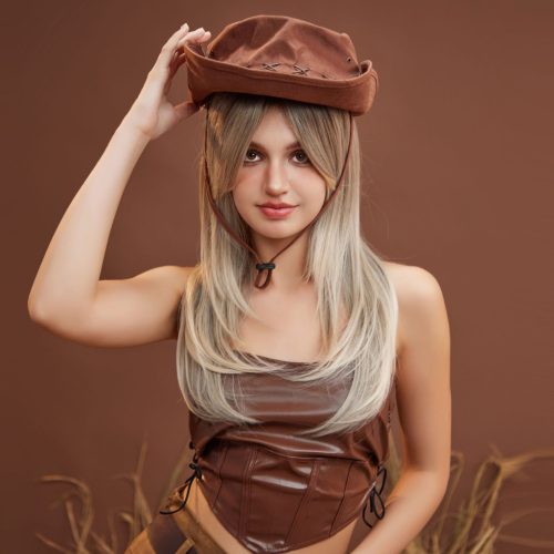 Szintetikus női paróka balayage szőke
