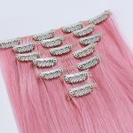 Szintetikus hajpótlás rózsaszín